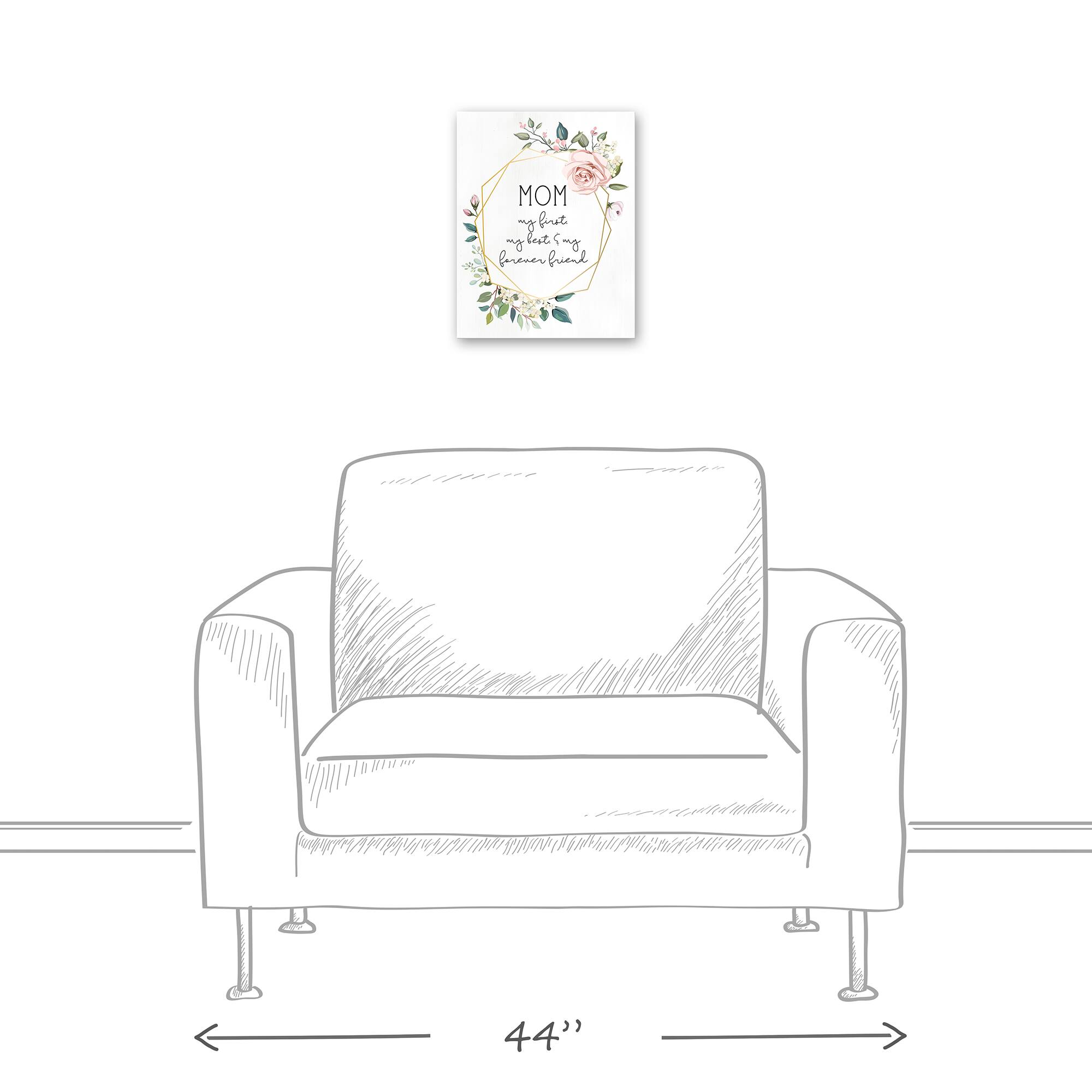 Mom First, Friend Forever Canvas Wall Art